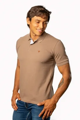 POLO LAPIDARIO MASC MC BA MARROM M