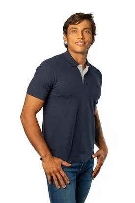 POLO LAPIDARIO MASC MC BA AZUL MARINHO M