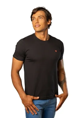 CAMISETA LAPIDARIO BASICA COM ELASTANO PRETA G1