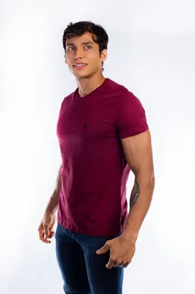 CAMISETA ACOSTAMENTO MASCULINA MANGA CURTA BORDO P