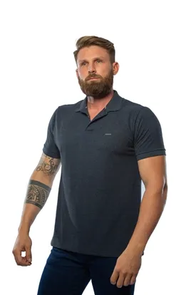 POLO LAPIDARIO PIQUET TOM AZUL M