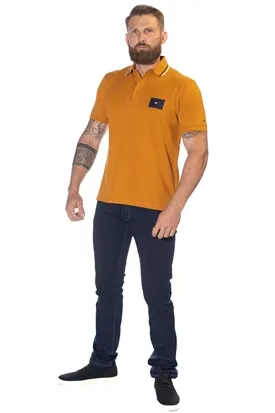 POLO TOMMY HILFIGER BADGE TIPPED REGULAR MOSTARDA M