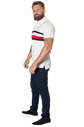 POLO TOMMY HILFIGER TEXTURE CHEST OFF WHITE M