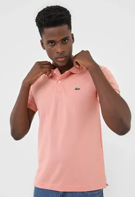 POLO LACOSTE BASICA PIQUET CORAL 2