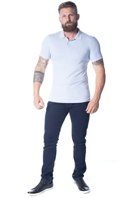 POLO ACOSTAMENTO MASCULINA CASUAL MC