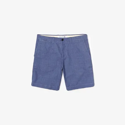 BERMUDA LACOSTE MASCULINA LINHO ALGODAO TEXTURADO