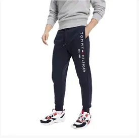 CALCA TOMMY HILFIGER MOLETOM LOGO LATERAL AZUL MARINHO XXG