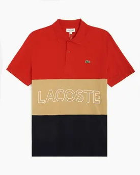 POLO LACOSTE  LISTRAS COSTURADAS VERMELHO 4
