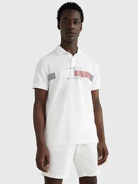 POLO TOMMY HILFIGER GRAPHIC REGULAR BRANCO M