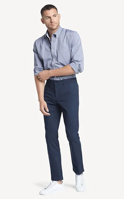 CALCA TOMMY HILFIGER SARJA SLIM FIT STRETCH
