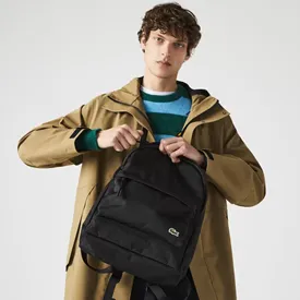MOCHILA LACOSTE MASCULINA NEOCROC EM LONA PRETA U