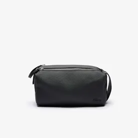 NECESSAIRE LACOSTE MASCULINA ZIPER DUPLO PRETA U