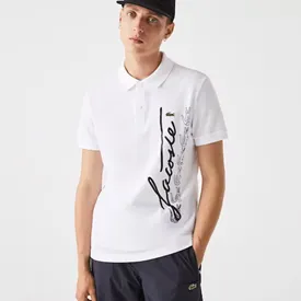 POLO LACOSTE MASCULINA DETALHE LATERAL BRANCO 4