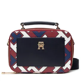 BOLSA TOMMY HILFIGER TRUNK MONOGRAM BORDO U