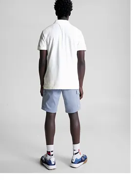 POLO TOMMY HILFIGER COLORBLOCK SLIM BRANCO M