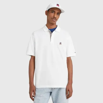 POLO TOMMY HILFIGER MASCULINA MONOGRAM PLACKET