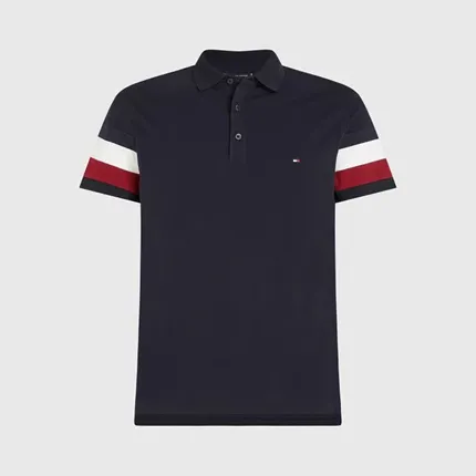 POLO TOMMY HILFIGER SLIM DETALHE MANGA