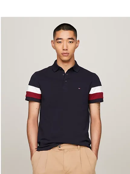 POLO TOMMY HILFIGER SLIM DETALHE MANGA