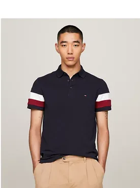 POLO TOMMY HILFIGER SLIM DETALHE MANGA MESCLA P