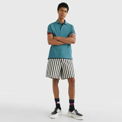 POLO TOMMY HILFIGER SLIM DETALHE MANGA