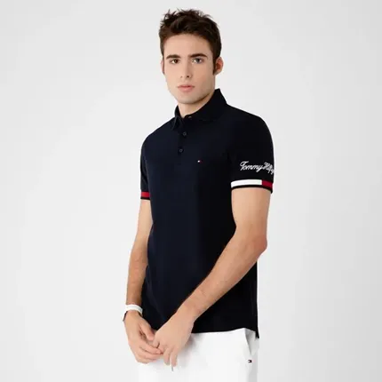 POLO TOMMY HILFIGER SLIM DETALHE MANGA
