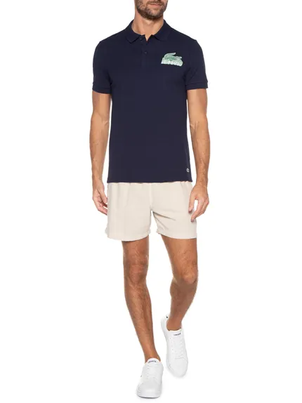 POLO LACOSTE UNISSEX CROCODILO E ESCRITA