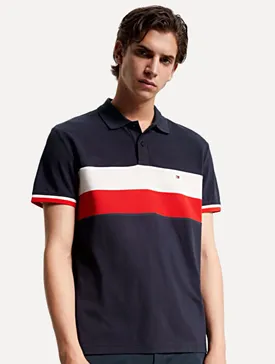 POLO TH MASC REGULAR COLOURBLOCK AZUL MARINHO M