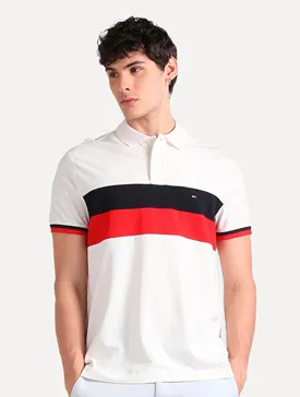 POLO TH MASC REGULAR COLOURBLOCK OFF WHITE M