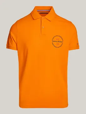 POLO TH HILFIGER ROUNDLE REGULAR SILK LARANJA M