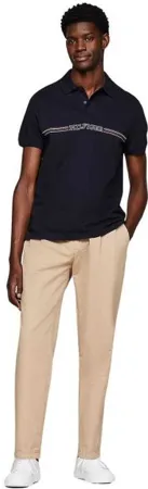 POLO TH STRIPE CHEST REGULAR AZUL MARINHO M