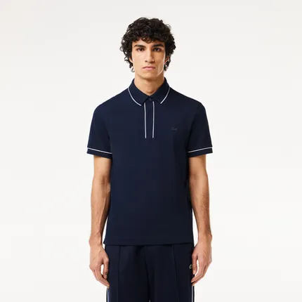 POLO LACOSTE CORE ESSENTIALS FRISO MANGA E GOLA