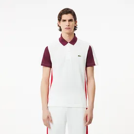 POLO LACOSTE COLOR BLOCK ELEVATED BRANCO 4