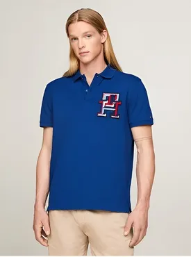 POLO TH MONOGRAM BADGE REGULAR AZUL BIC M