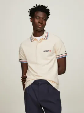 POLO TH CONTRAST GLOBAL STRIPE REGULAR OFF WHITE M