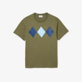 CAMISETA LACOSTE MASC MALHA ENCORPADA  KAKI 4