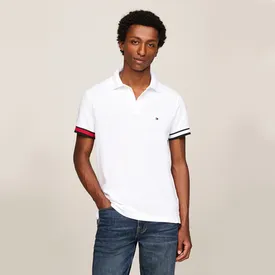 POLO TH MASC FLAG CUFF SLIM BRANCO M