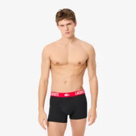 CUECA TRUNK EM MICROFIBRA COM ELASTANO  LACOSTE PRETA M