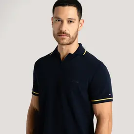 POLO TH OPEN COLLAR TIPED  AZUL MARINHO M
