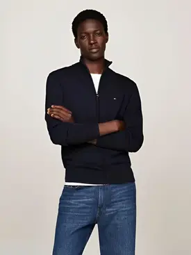 MOLETOM TH ESSENTIAL COTTON ZIP THRU AZUL MARINHO G